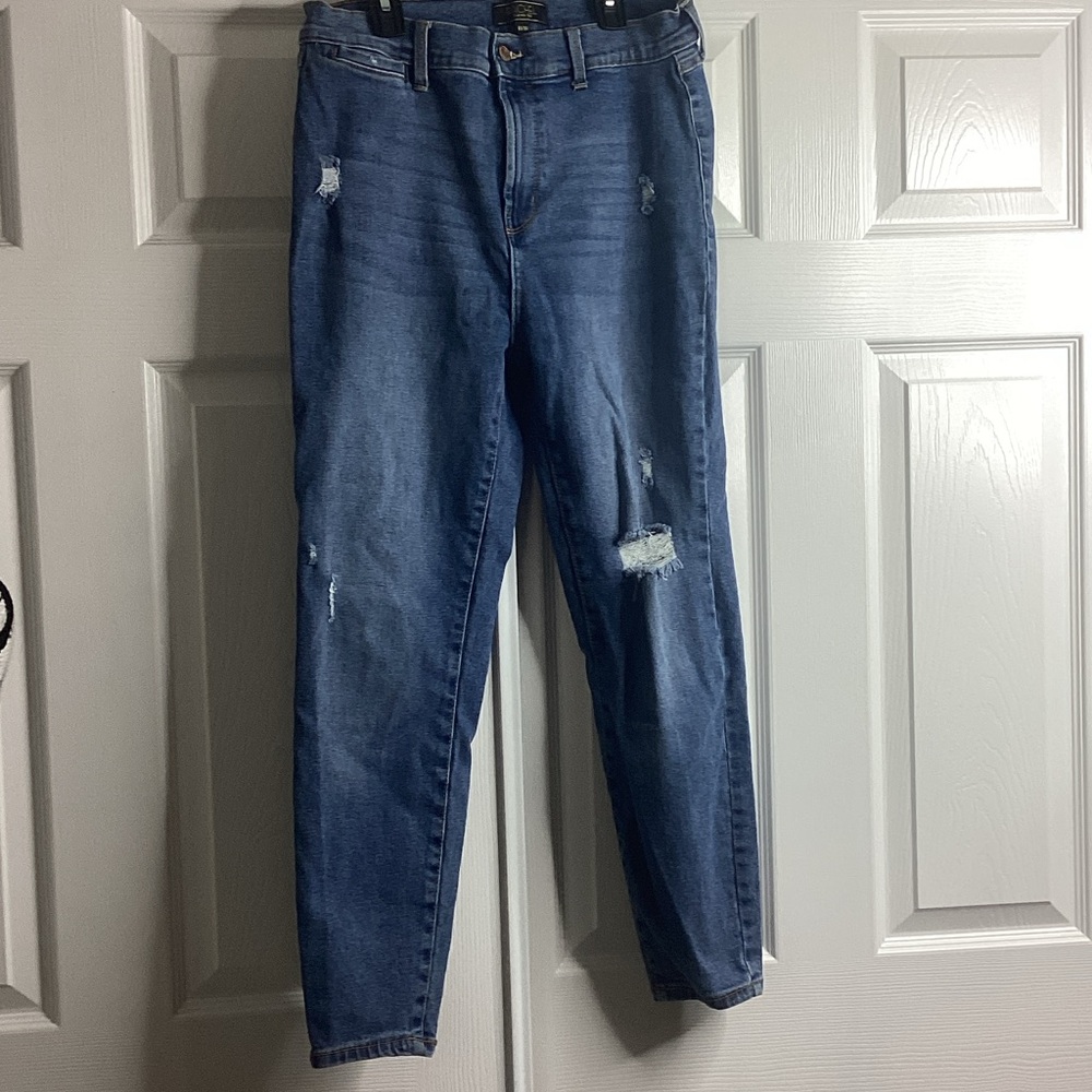 RACHEL Rachel Roy Distressed Blue Skinny‎ Jeans 10/30